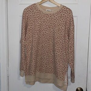 NWT Pink Animal Print Sweater